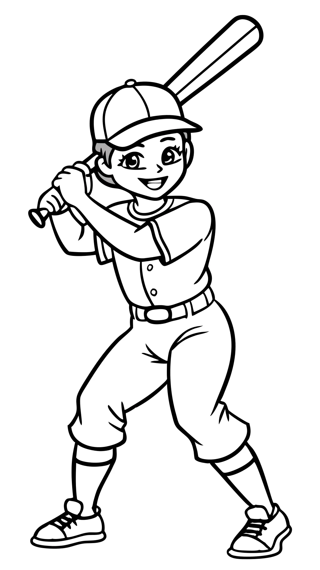 coloring pages baseball players